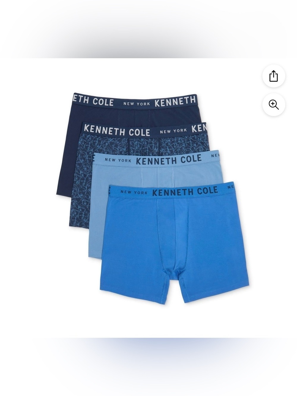 Kenneth Cole Men’s 4-Pack Boxer Briefs Flex Micro